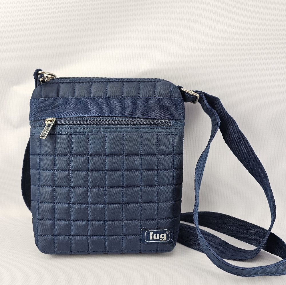 Lug Quilted Navy Crossbody Bag
